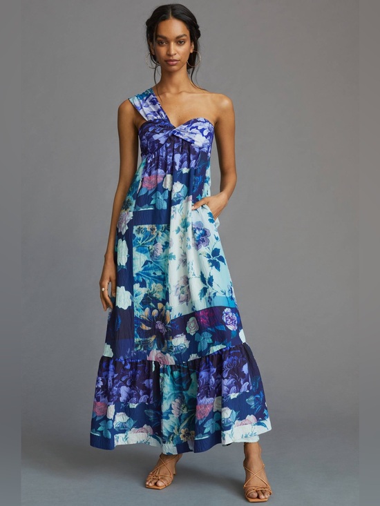 Anthropologie Dresses & Skirts - Mauve Anthropologie One-Shoulder Maxi, Size S